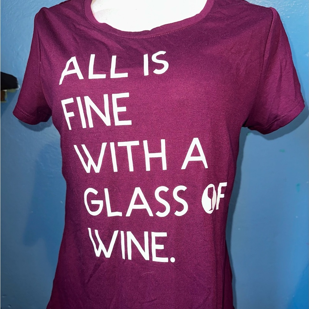Apt. 9 Maroon Wine Graphic Tee